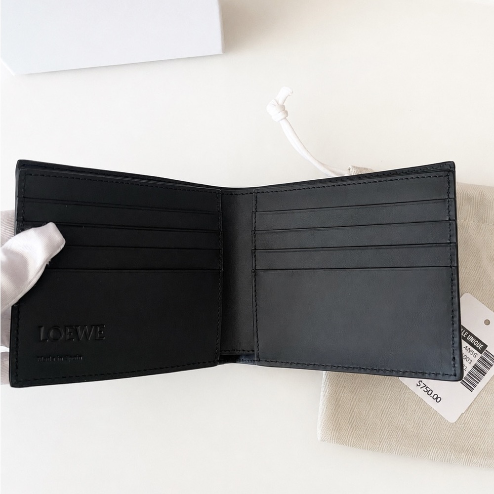 Loewe Black Leather Bifold Wallet - Picture 4 of 6